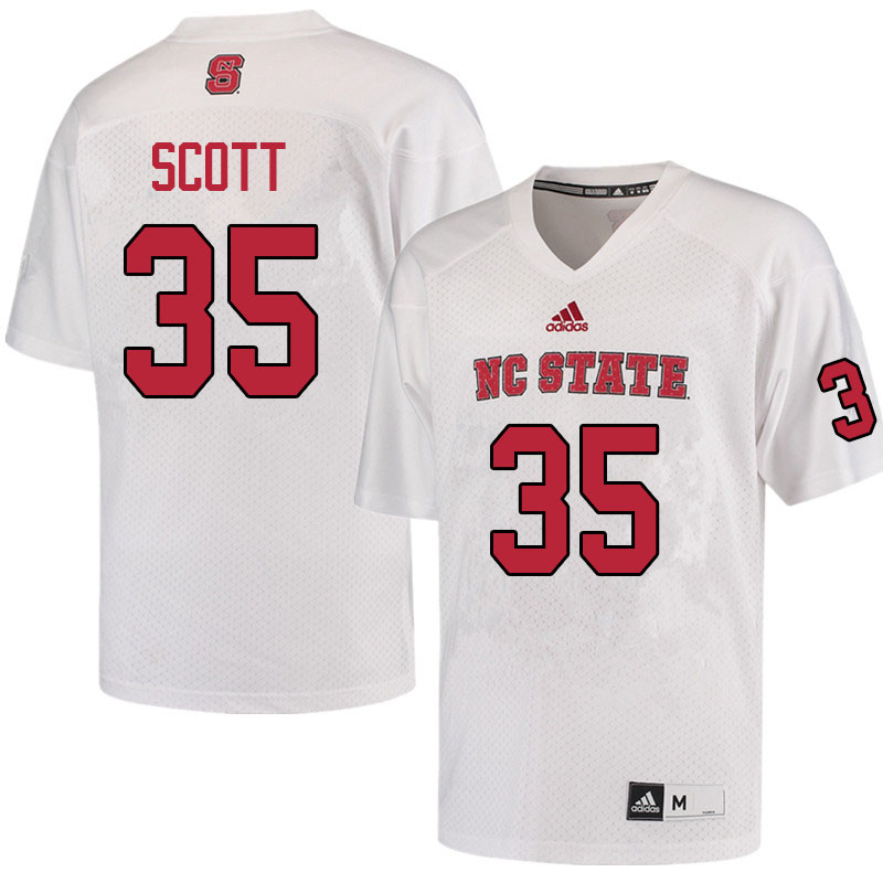 Men #35 Jaylon Scott NC State Wolfpack College Football Jerseys Sale-White - Click Image to Close